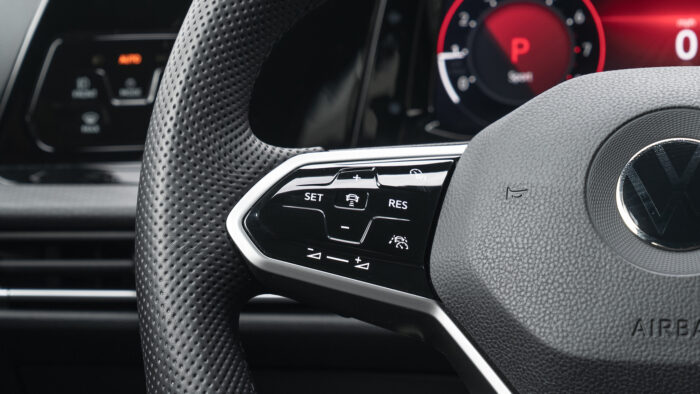 2022 Volkswagen Golf GTI steering wheel detail 2