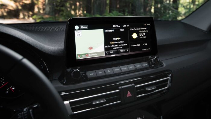 2022 kia seltos nightfall edition infotainment screen