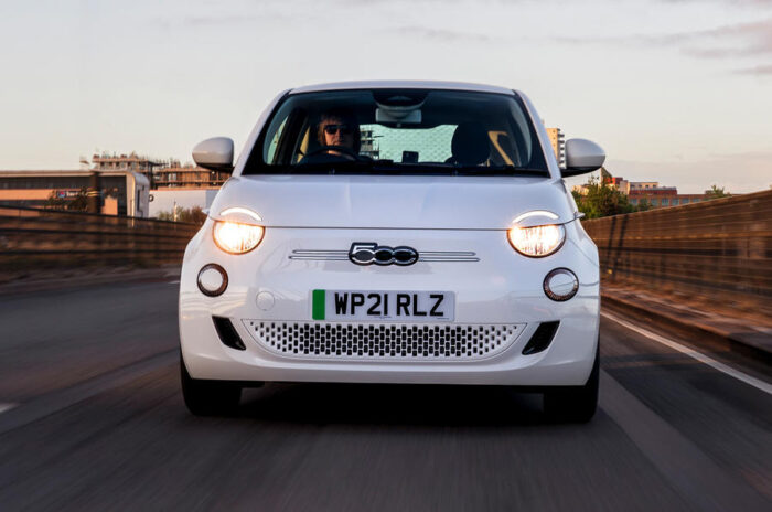 3 fiat 500e action 2021 uk fd hero nose