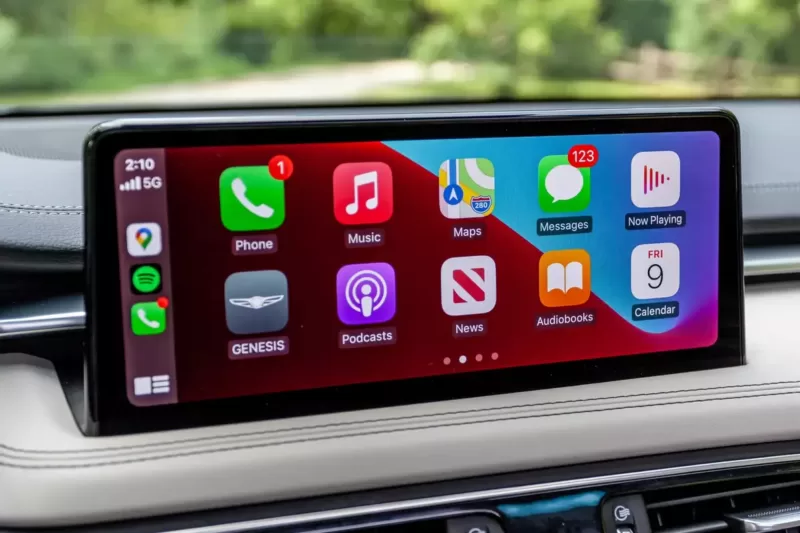 تقييم شامل لـ جينيسيس G70 لعام 2022 المواصفات والعيوب والأسعار 4 genesis g70 rwd 3.3t sport prestige 2022 27 apple carplay جينيسيس G70