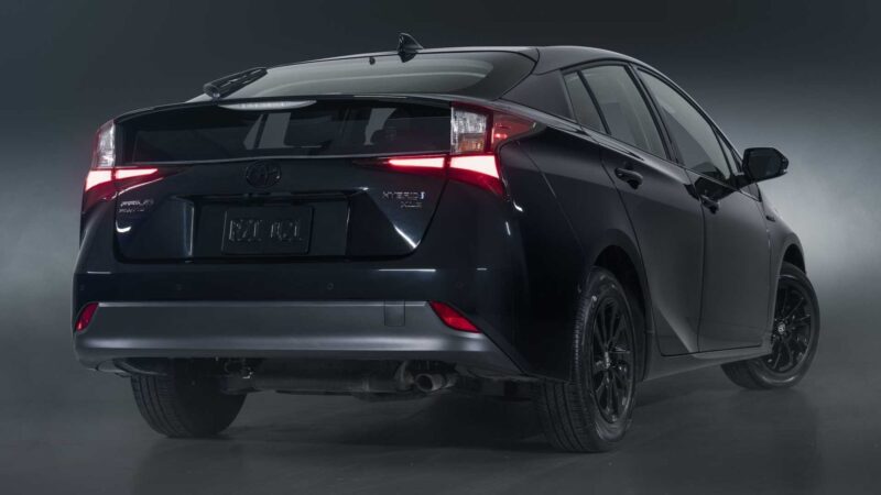 2022 toyota prius nightshade special edition rear three quarters