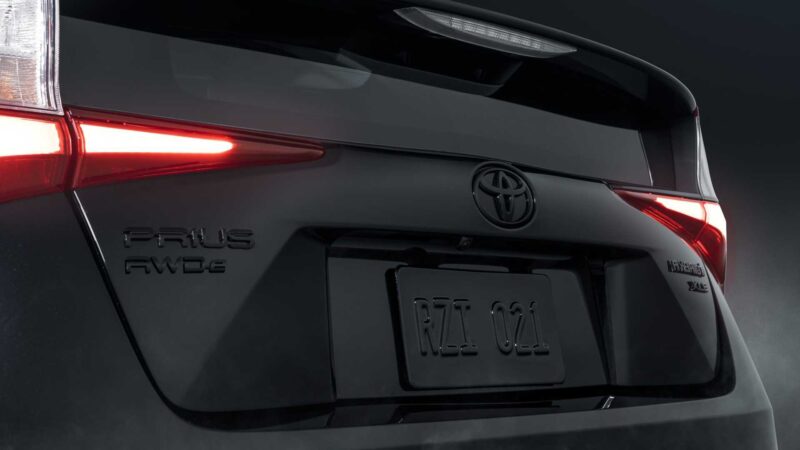 2022 toyota prius nightshade special edition tail close