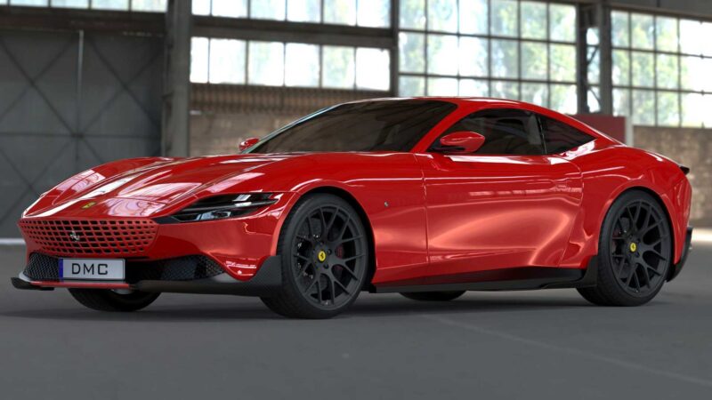 2022 ferrari roma fuego by dmc front three quarters