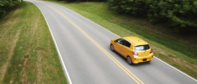 2023 mitsubishi mirage yellow 1